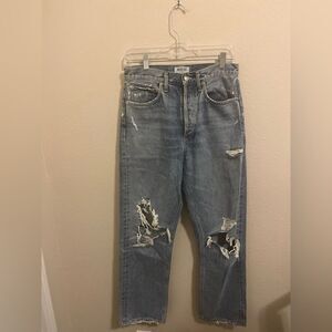 Agolde Women’s Relaxed Ripped Denim Jeans